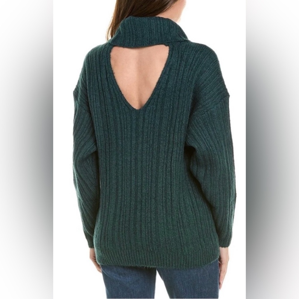 CAbi Green Crowl Neck Sweater